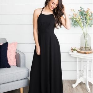 Entro Lace-Up back Maxi Dress